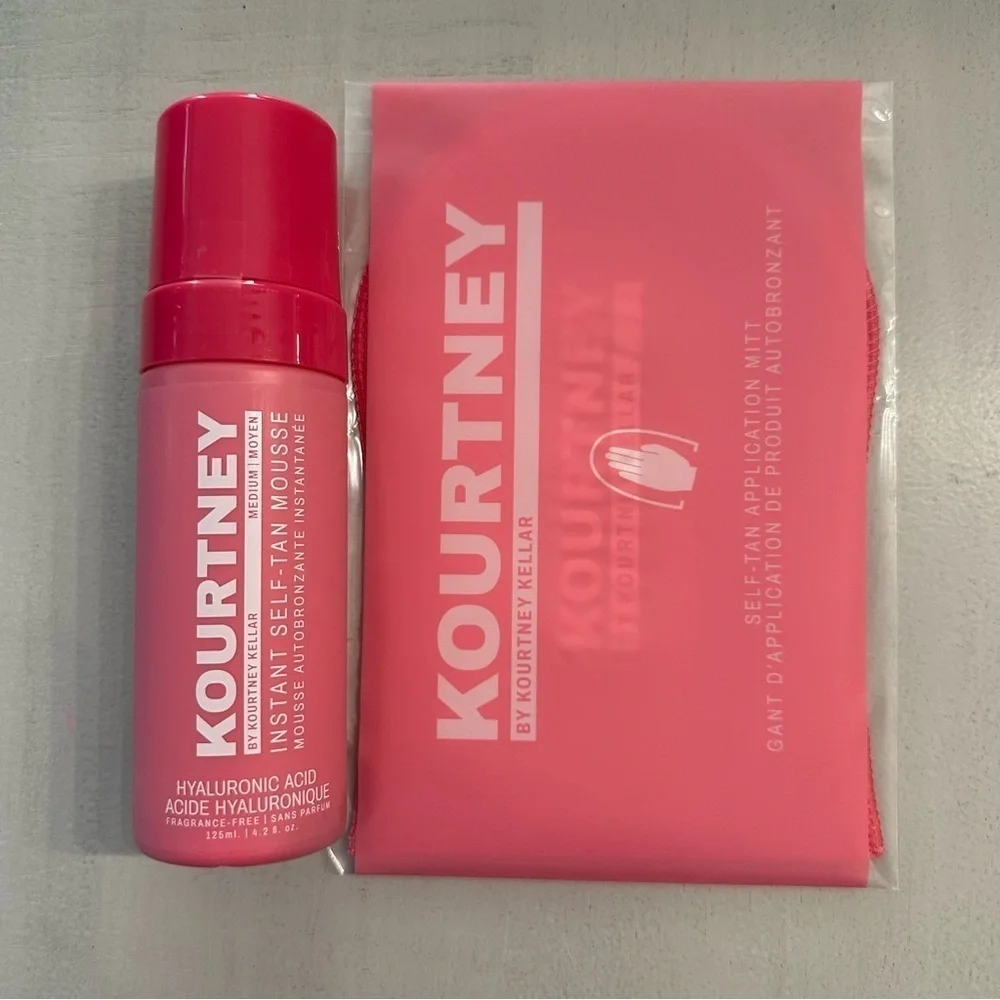 Kourtney Kellar Medium Instant Self-Tan Mousse with Application Mitt NWT